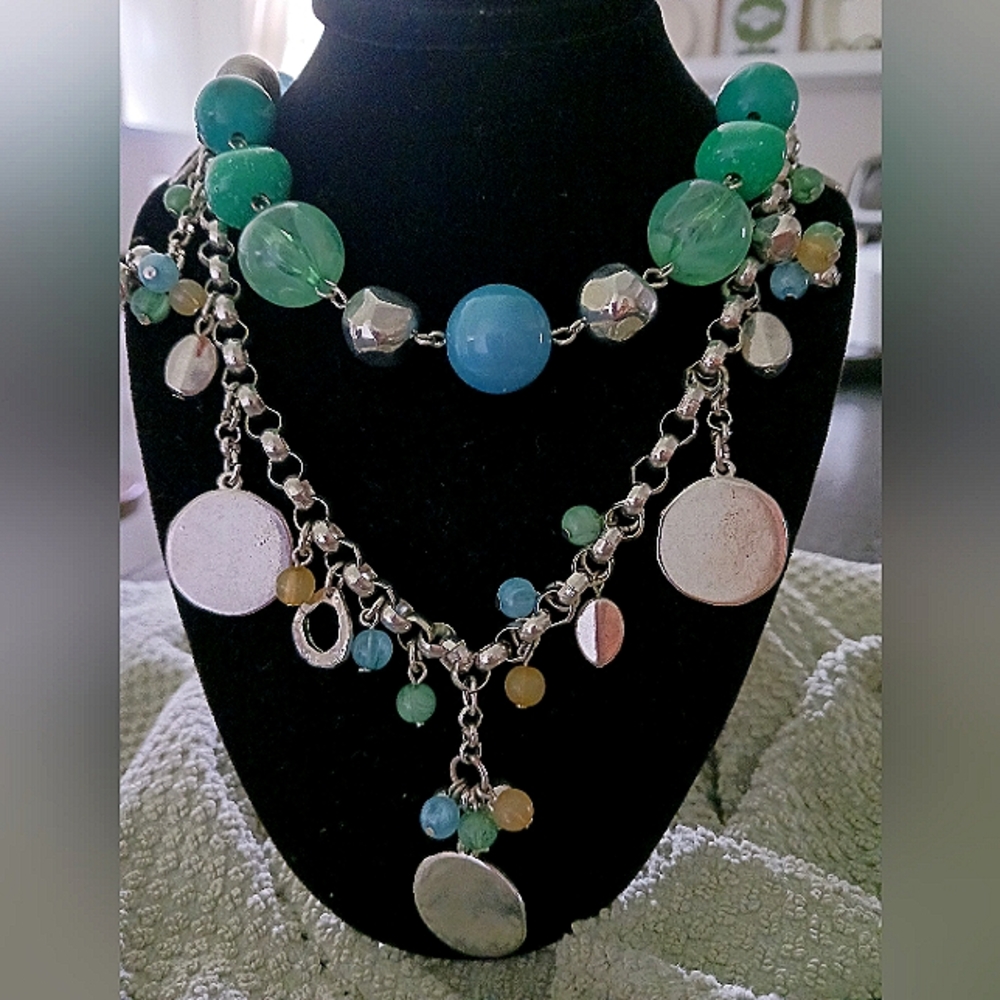 Shades of the Beach Necklace, hangs approx 18"